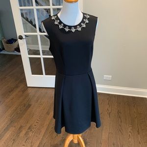 Ted Baker Black dress with embellished neck